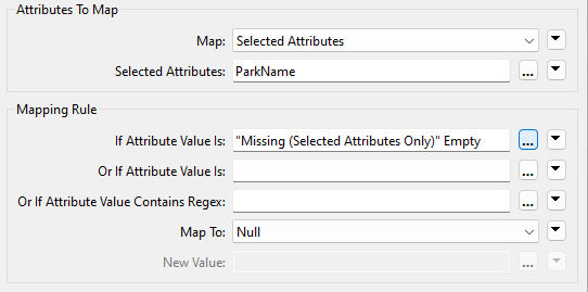 NullAttributeMapper parameters mapping missing and empty to null
